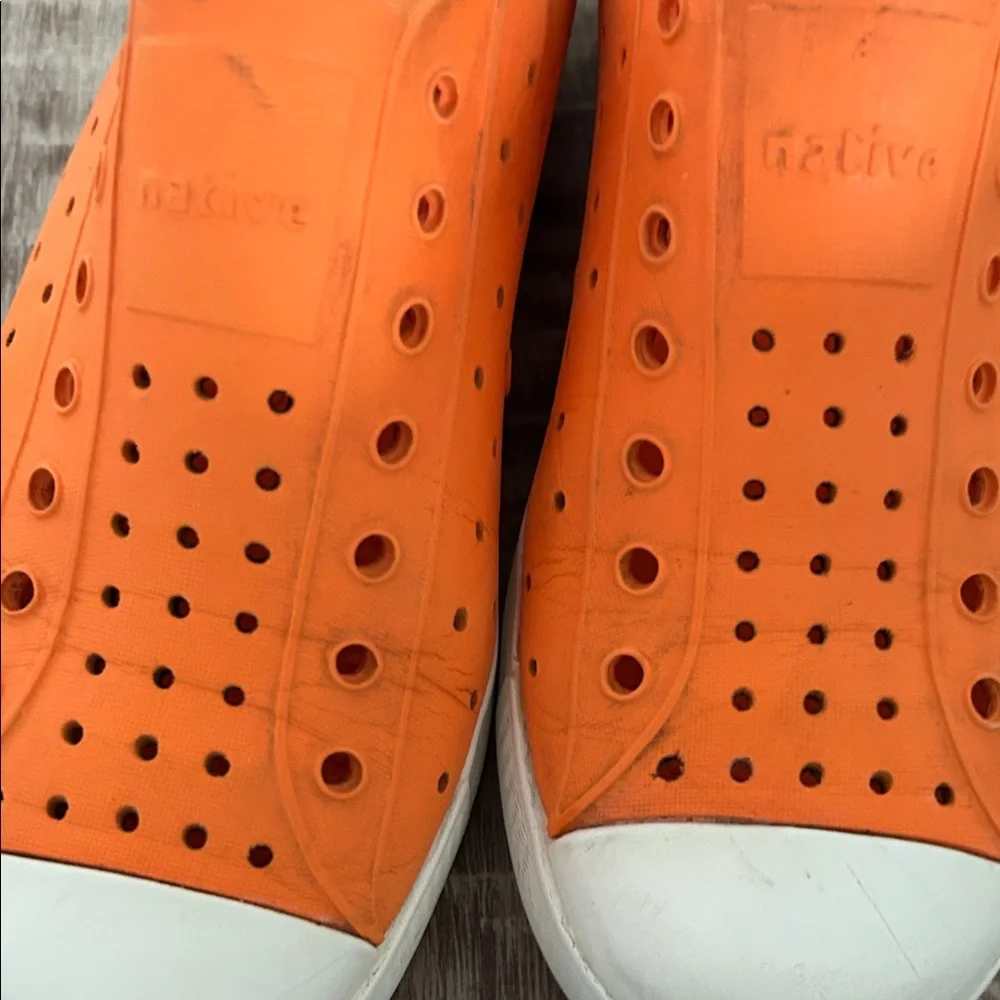 Native Bright Orange Perforated Slip-Ons - Picture 5 of 6